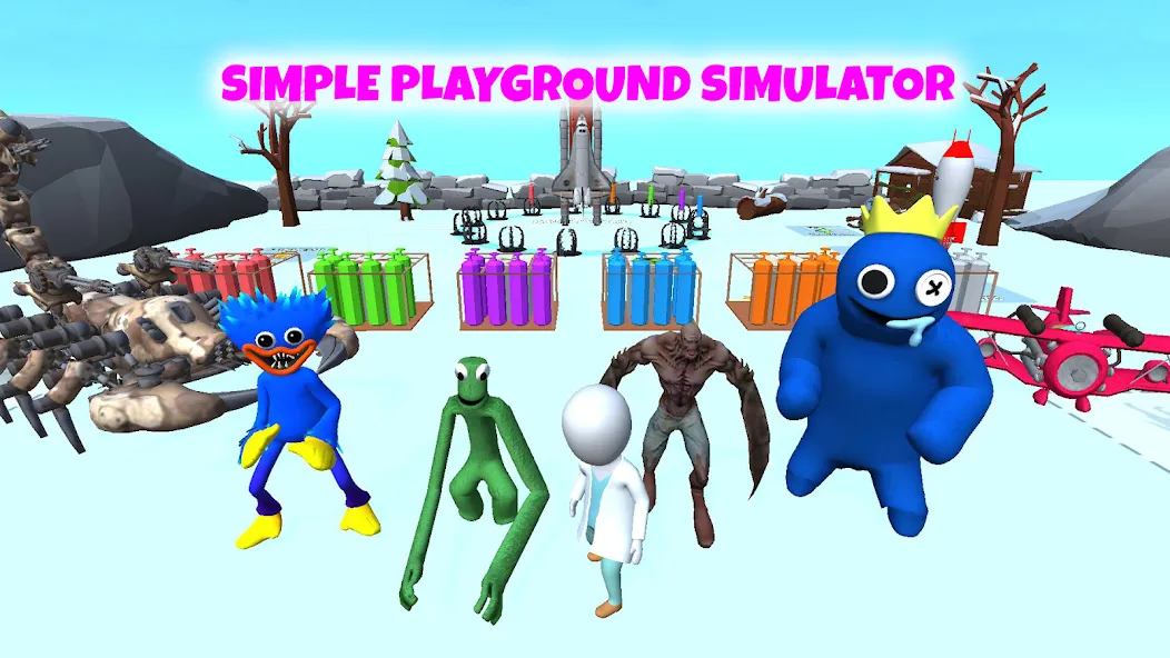 Grimace monster playground (Батл Плейграунд Монстерс)  [МОД Все открыто] Screenshot 4