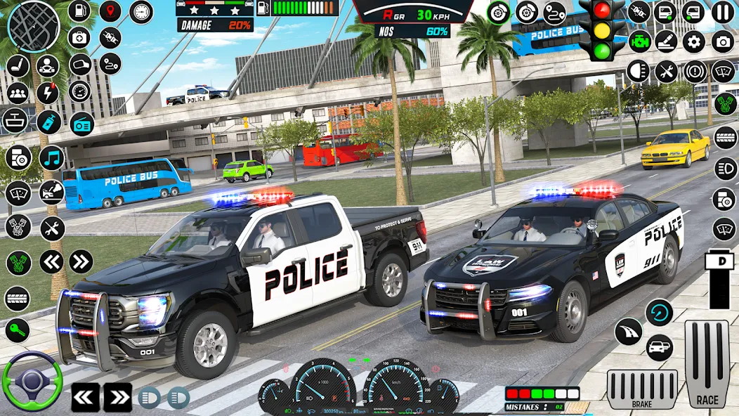 US Police Car Parking - King  [МОД Бесконечные деньги] Screenshot 4