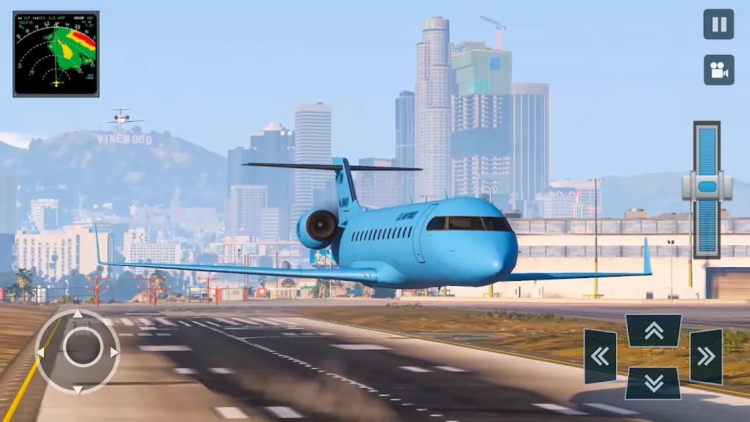 Real Plane Flying Simulator  [МОД Меню] Screenshot 4