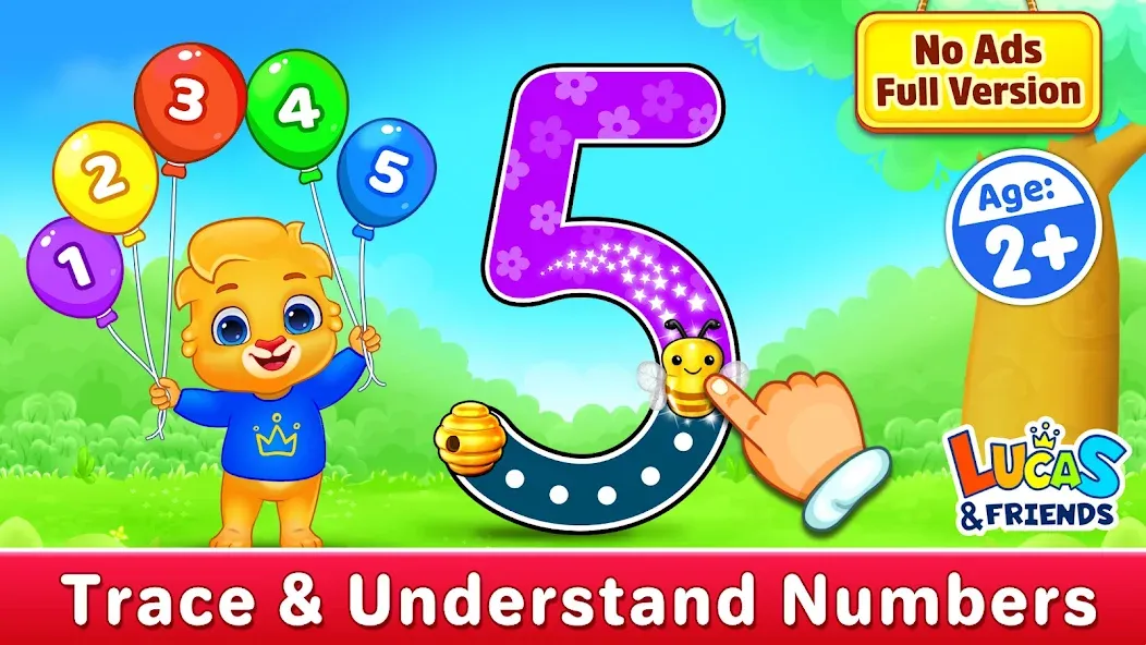 123 Numbers - Count & Tracing  [МОД Бесконечные монеты] Screenshot 1