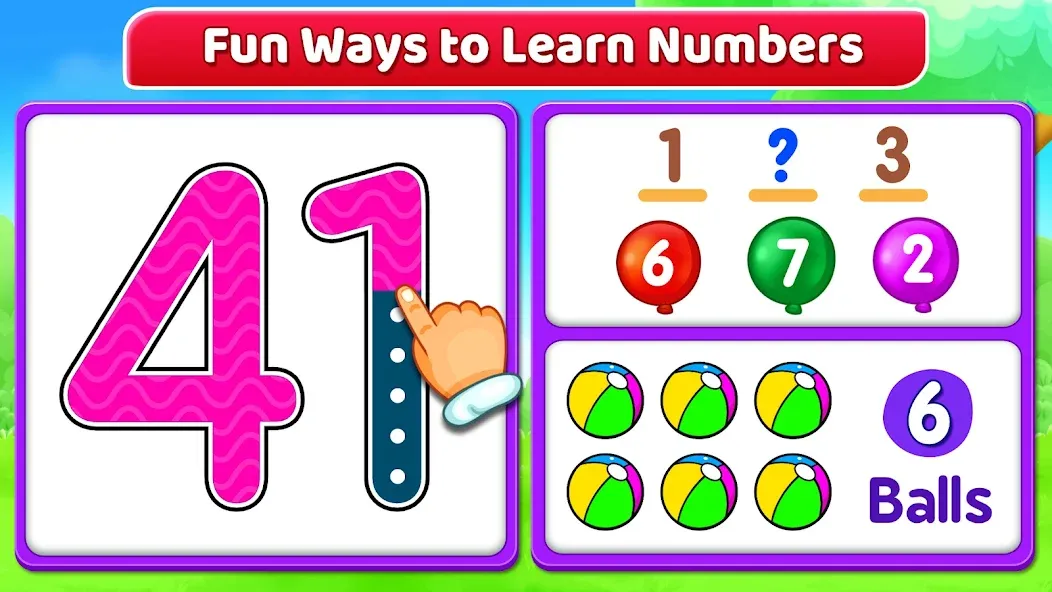 123 Numbers - Count & Tracing  [МОД Бесконечные монеты] Screenshot 2