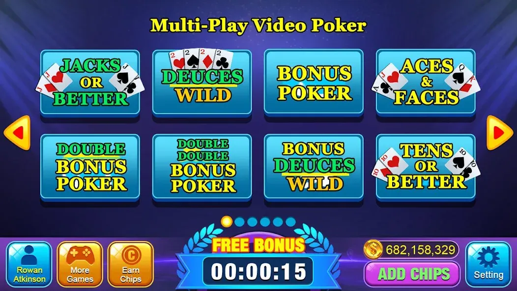 Video Poker Games - Multi Hand (Видео покер игры)  [МОД Mega Pack] Screenshot 1