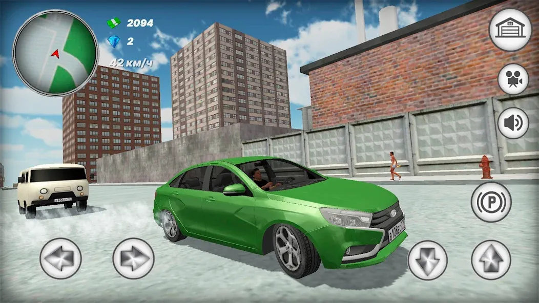 Русская тачка Лада Веста  [МОД Много монет] Screenshot 1