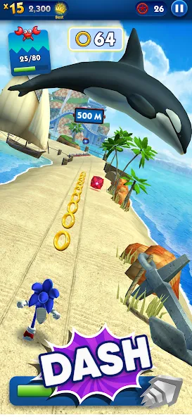 Sonic Dash - Endless Running (Соник Дэш)  [МОД Бесконечные деньги] Screenshot 2