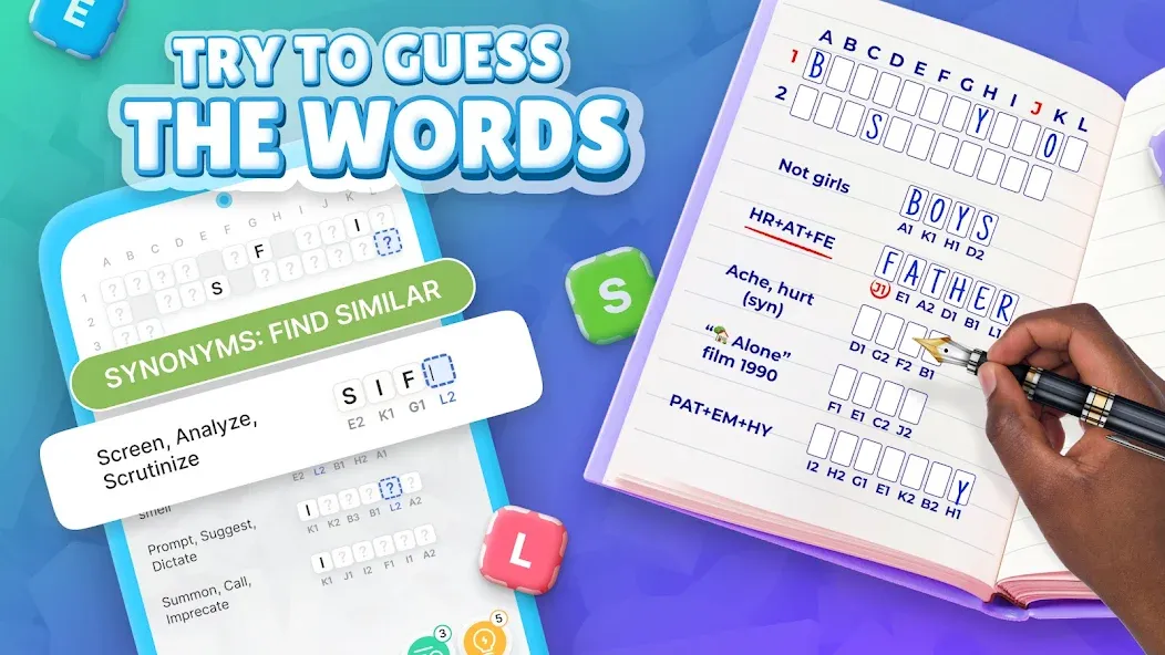 Acrostics－Cross Word Puzzles  [МОД Все открыто] Screenshot 1