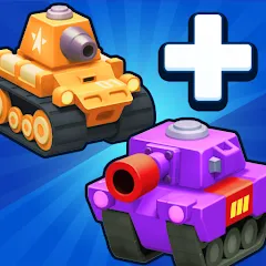 Скачать взломанную Merge Tanks - Battle Game (Мердж Танкс)  [МОД Все открыто] - последняя версия apk на Андроид