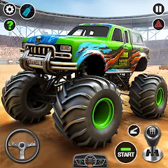 Взломанная 4x4 Monster Truck Racing Games (Монстр Трак Гонки игры)  [МОД Бесконечные монеты] - полная версия apk на Андроид