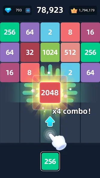 2048™ Merge Block Puzzle (Слияние блочных головоломок)  [МОД Бесконечные монеты] Screenshot 4