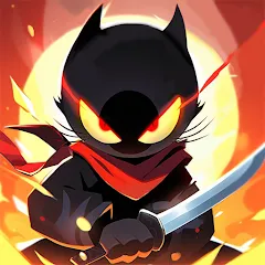 Взломанная Ninja Cat - Idle Arena (Крейзи Ниндзя Кэт)  [МОД Много денег] - полная версия apk на Андроид