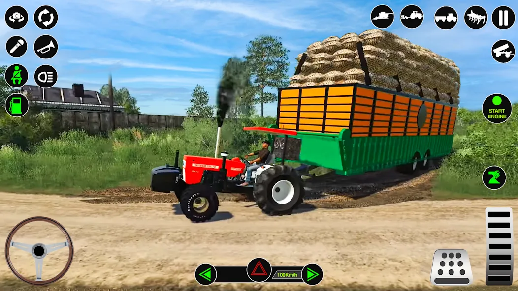 Farming Tractor Simulator Game  [МОД Много монет] Screenshot 1