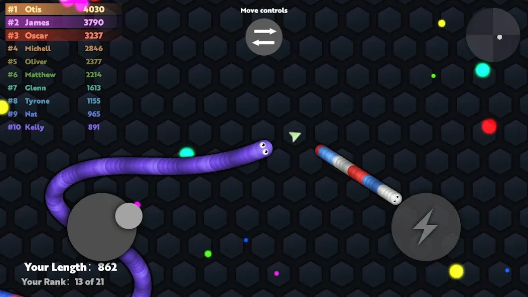 Slide.io - Hungry Snake Game  [МОД Menu] Screenshot 2