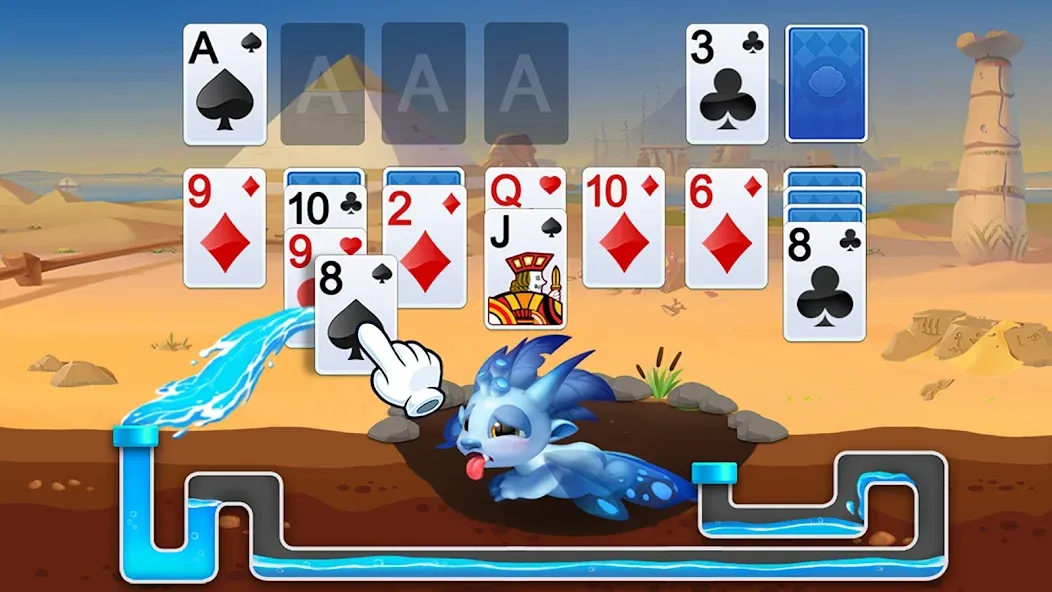 Solitaire Dragons  [МОД Много монет] Screenshot 1