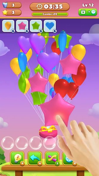 Match Triple Balloon (Матч Тройной Шарик)  [МОД Бесконечные деньги] Screenshot 1