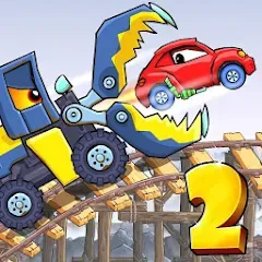 Взломанная Car Eats Car 2 - Racing Game (Кар Еатс Кар 2)  [МОД Mega Pack] - последняя версия apk на Андроид