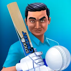 Скачать взломанную Stick Cricket Clash (тик Крикет Клаш)  [МОД Много денег] - стабильная версия apk на Андроид