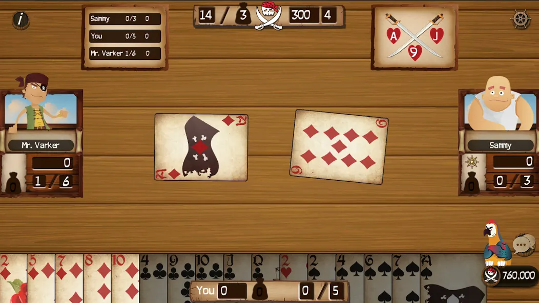 Spades Cutthroat Pirates (Спейдс Каттхроат Пирейтс)  [МОД Много монет] Screenshot 2