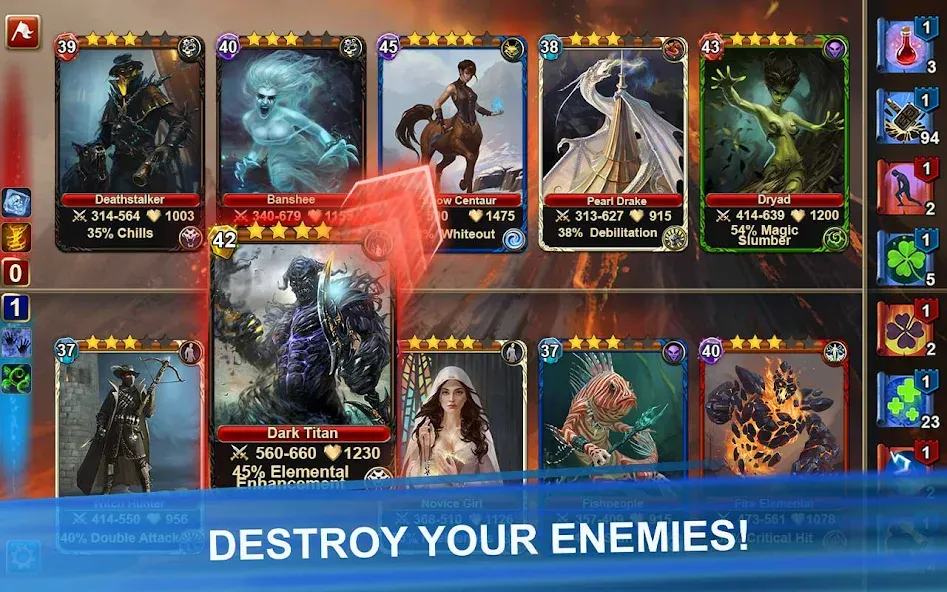 Blood of Titans: Card Battle  [МОД Mega Pack] Screenshot 1