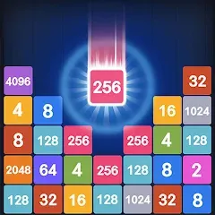 Взломанная Drop Merge : Number Puzzle (Дроп Мердж)  [МОД Все открыто] - стабильная версия apk на Андроид