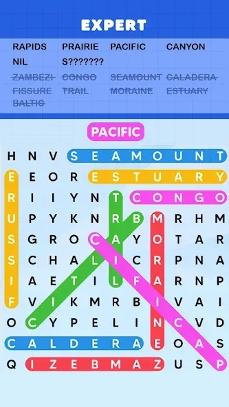 Word Search Puzzle Challenge (Уордсрч Пазл Челлендж)  [МОД Меню] Screenshot 2