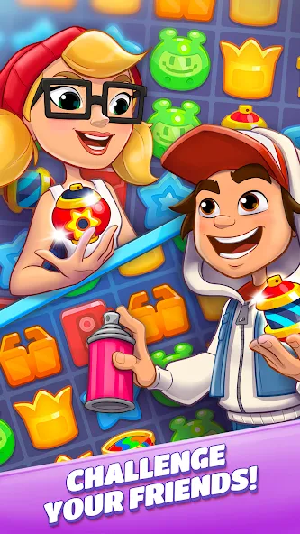 Subway Surfers Match (Сабвей Серферс Матч)  [МОД Много монет] Screenshot 4