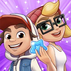 Взломанная Subway Surfers Match (Сабвей Серферс Матч)  [МОД Много монет] - полная версия apk на Андроид