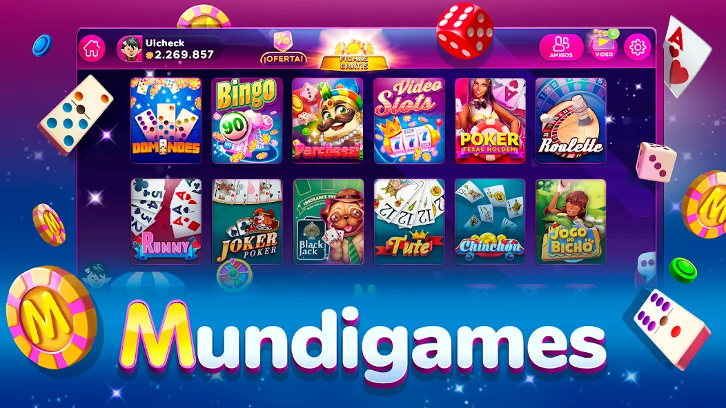 MundiGames: Bingo Slots Casino (Мундийуэгос)  [МОД Бесконечные монеты] Screenshot 1