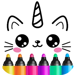 Скачать взломанную Drawing for kids! Toddler draw  [МОД Mega Pack] - последняя версия apk на Андроид