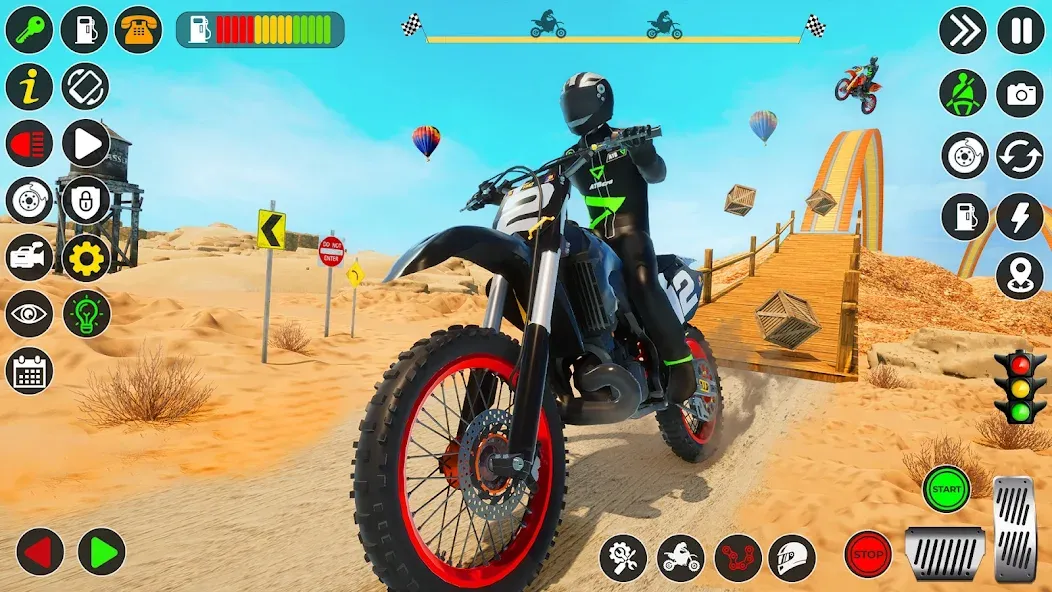 Bike Stunt Games Stunt Bike 3D (Байк стант рэмп игра Байк Джамп)  [МОД Все открыто] Screenshot 1