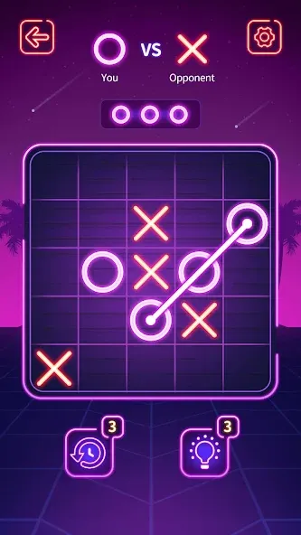 Tic Tac Toe - Offline XOXO (Тиктактое)  [МОД Бесконечные монеты] Screenshot 1