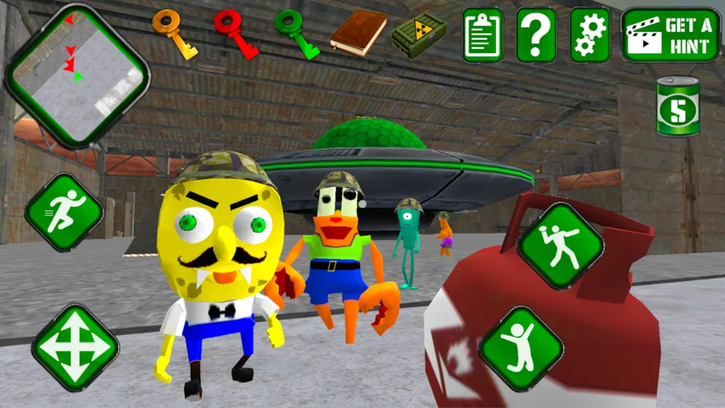 Sponge Area 51. Neighbor Alien  [МОД Бесконечные монеты] Screenshot 3