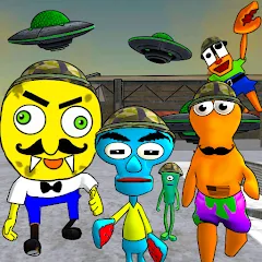 Скачать взломанную Sponge Area 51. Neighbor Alien  [МОД Бесконечные монеты] - стабильная версия apk на Андроид