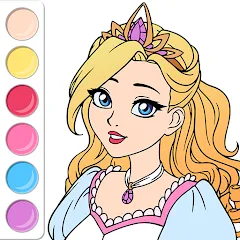 Взломанная Princess Coloring Book Game  [МОД Бесконечные деньги] - полная версия apk на Андроид