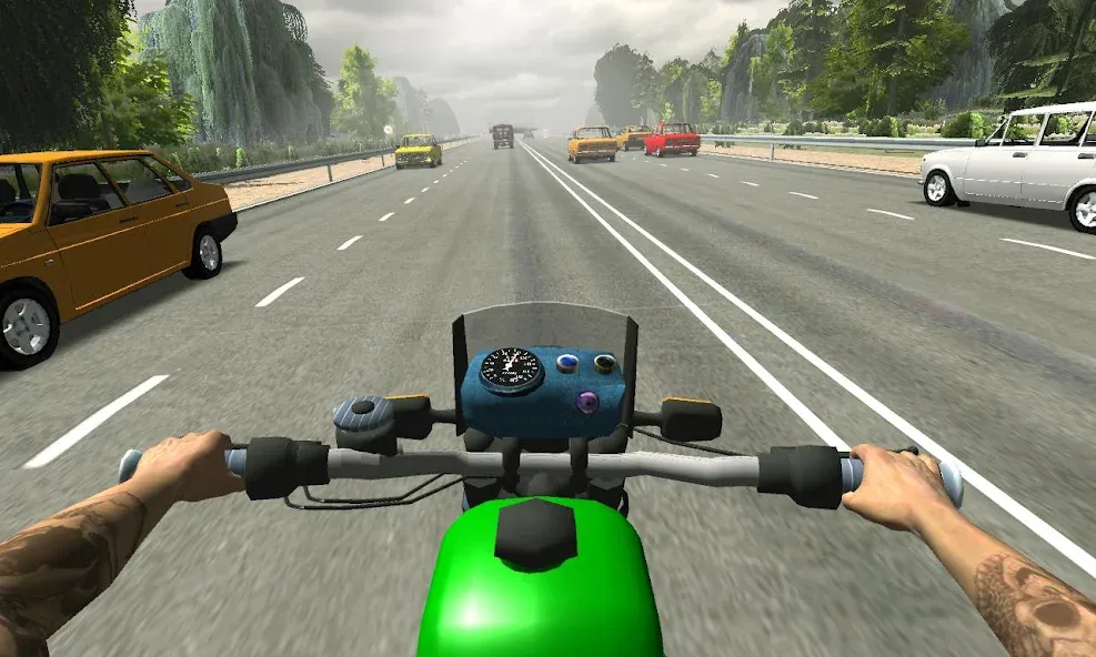 Russian Moto Traffic Rider 3D  [МОД Бесконечные монеты] Screenshot 3