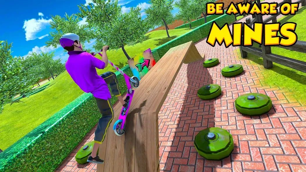 BMX Air Skate Scooter Tricks  [МОД Бесконечные монеты] Screenshot 1