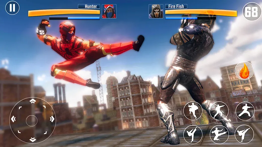 Kung Fu Fighting Karate Games (Кунгфу файтинг карате игры)  [МОД Много монет] Screenshot 4