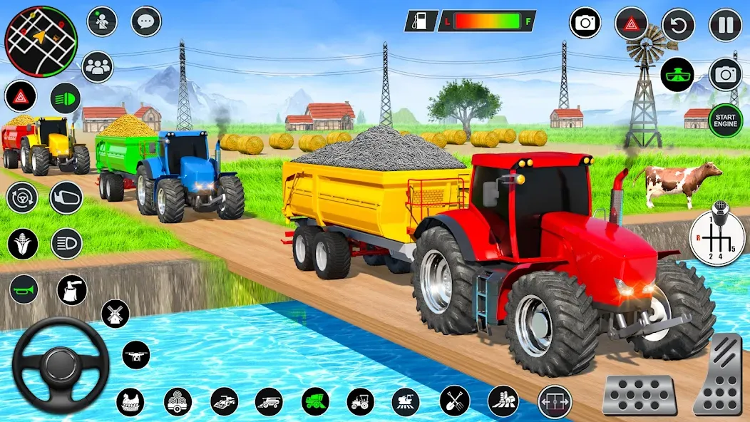 Real Tractor Driving Games (Риал Трактор Драйвинг Геймс)  [МОД Mega Pack] Screenshot 1