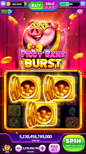 Spin To Rich - Vegas Slots (Спин Ту Рич)  [МОД Много денег] Screenshot 1