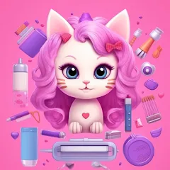 Скачать взлом Idle Cat Makeover: Hair Salon  [МОД Все открыто] - последняя версия apk на Андроид