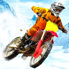 Взломанная Snow Tricky Bike Stunt Race 3D  [МОД Все открыто] - последняя версия apk на Андроид