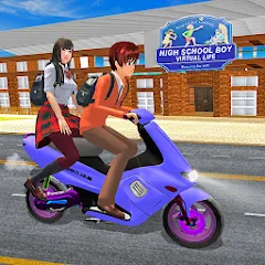 Взлом High School Boy Virtual Life  [МОД Много монет] - последняя версия apk на Андроид