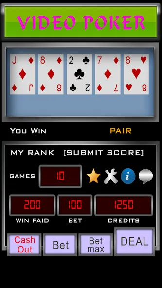 Video Poker (Видео Покер)  [МОД Много денег] Screenshot 1