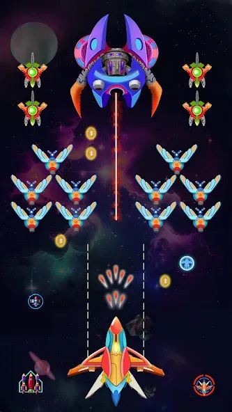 Galaxy Shooting: Alien Attack (Гэлэкси Шутинг)  [МОД Unlimited Money] Screenshot 2