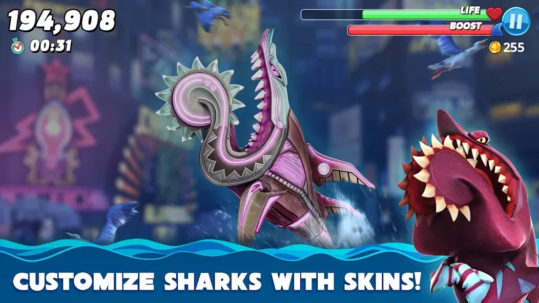 Hungry Shark World (Хангри Шарк Ворлд)  [МОД Menu] Screenshot 3