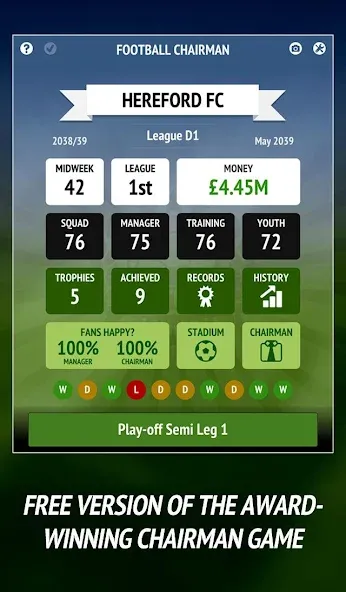 Football Chairman (Soccer) (Футбольный председатель)  [МОД Много денег] Screenshot 1