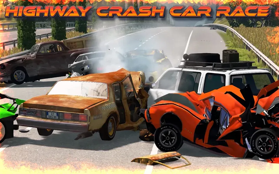 Highway Crash Car Race  [МОД Меню] Screenshot 4