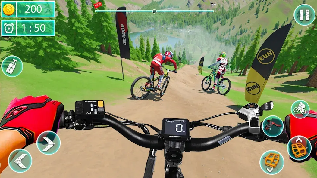 MTB Downhill: BMX Racer  [МОД Много денег] Screenshot 2