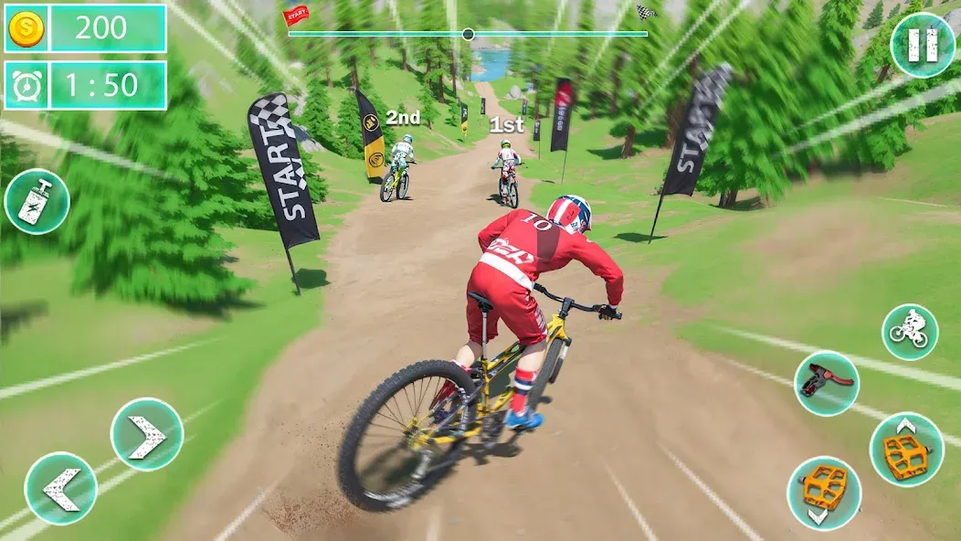 MTB Downhill: BMX Racer  [МОД Много денег] Screenshot 4