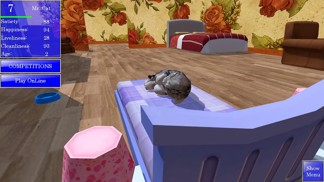 Cute Pocket Cat 3D (Сьют Покет Кэт 3Д)  [МОД Много монет] Screenshot 3