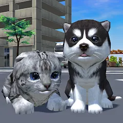 Скачать взлом Cute Pocket Cat And Puppy 3D (Кьют Покет Кэт Энд Паппи 3Д)  [МОД Mega Pack] - последняя версия apk на Андроид