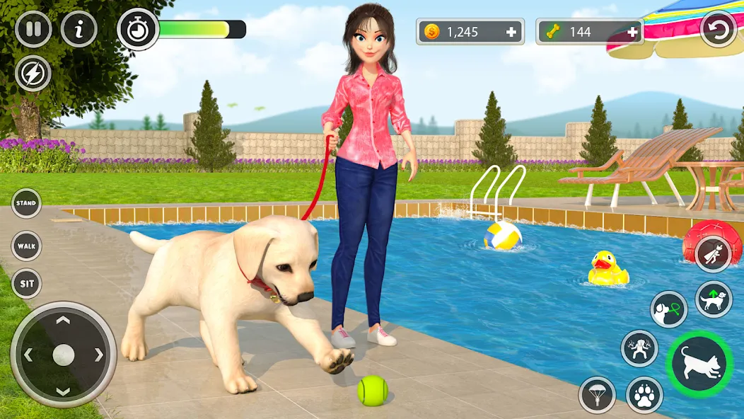 Dog Simulator Pet Dog Games 3D  [МОД Menu] Screenshot 2